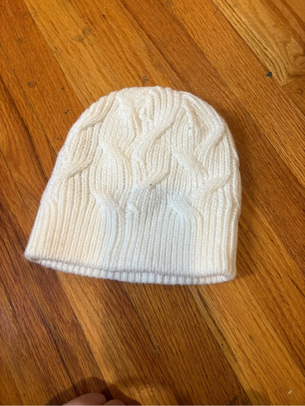 Under Armour Kids White Cable Knit Beanie